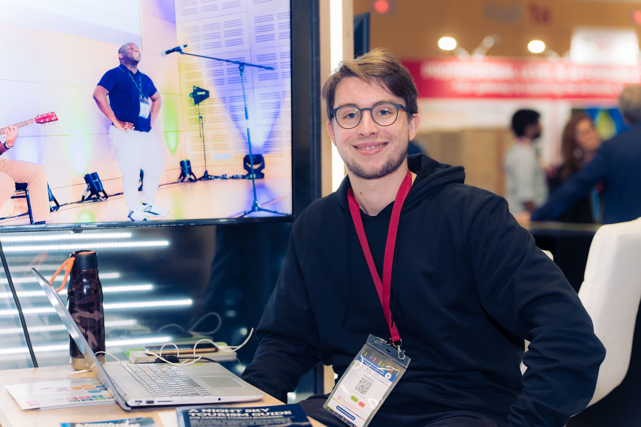 Previous intern, Andrea Girolamodibari, at the OAO during the 2024 IAU General Assembly in Cape Town, South Africa.
