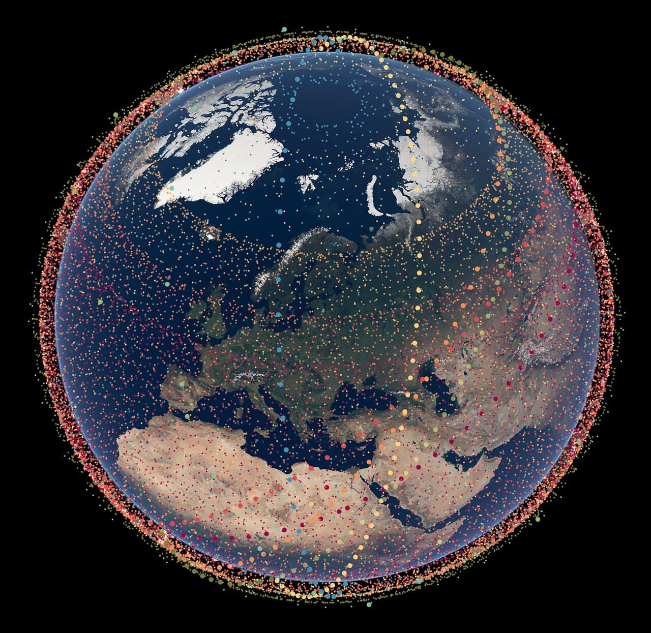 Starlink Generation 2 satellites constellation
Credit: ESO
